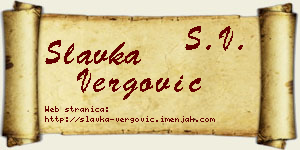 Slavka Vergović vizit kartica